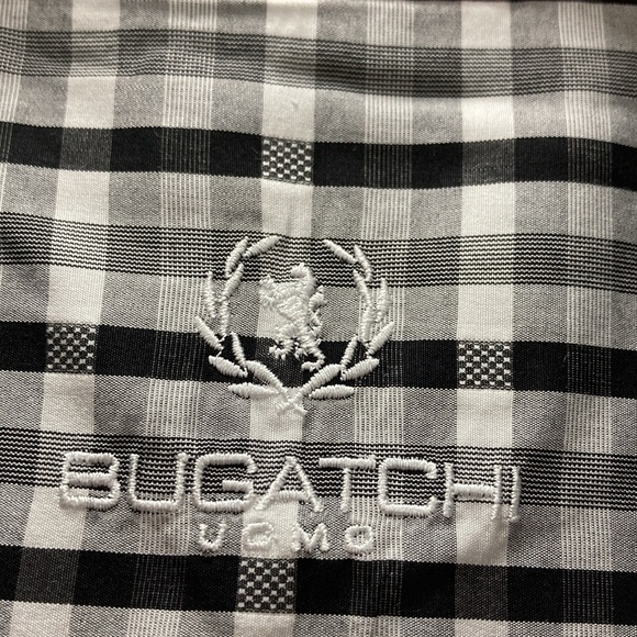 Bugatchi Black and White Casual Button Down Shirt - Picture 3 of 3